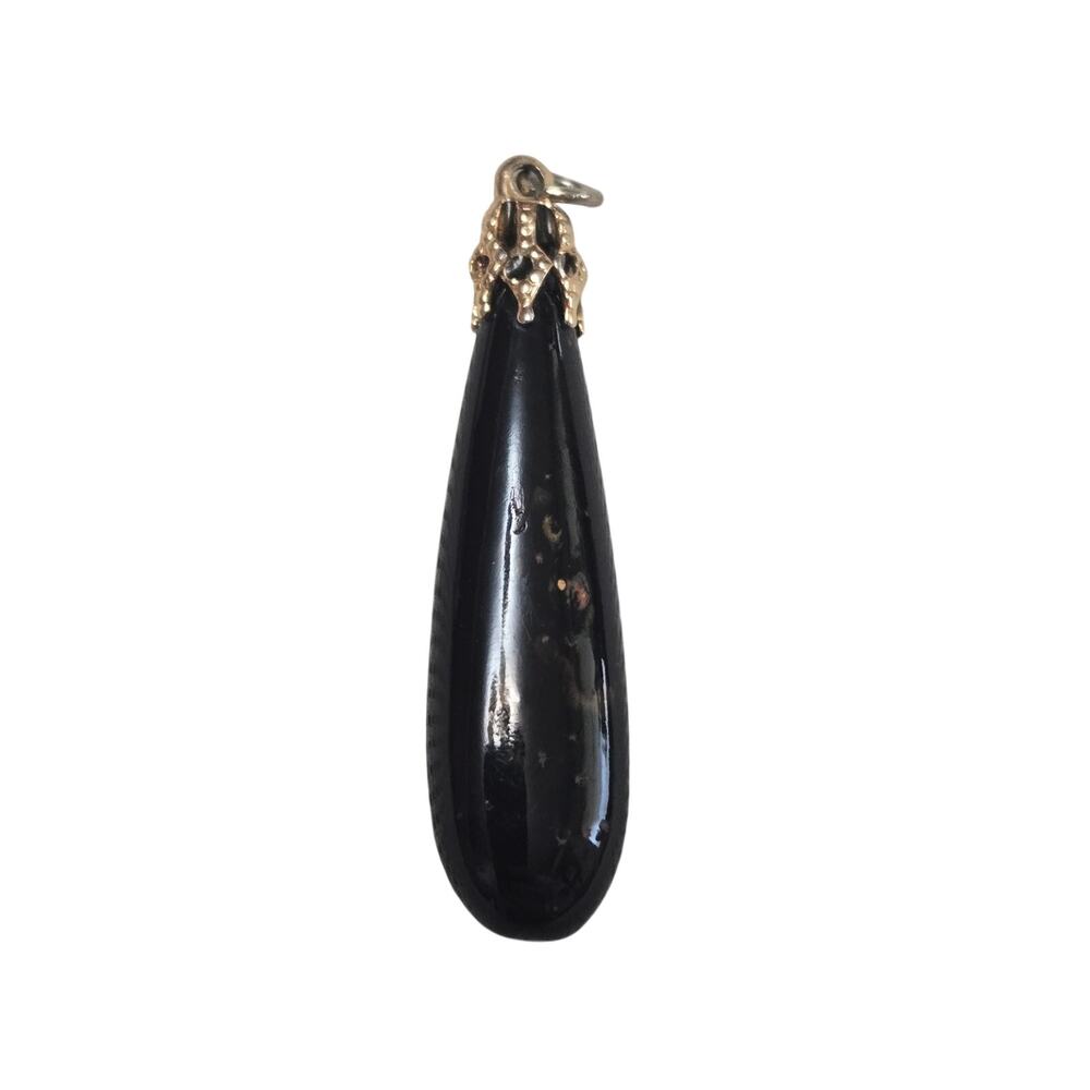 Vintage Hawaiian Black Coral Pendant